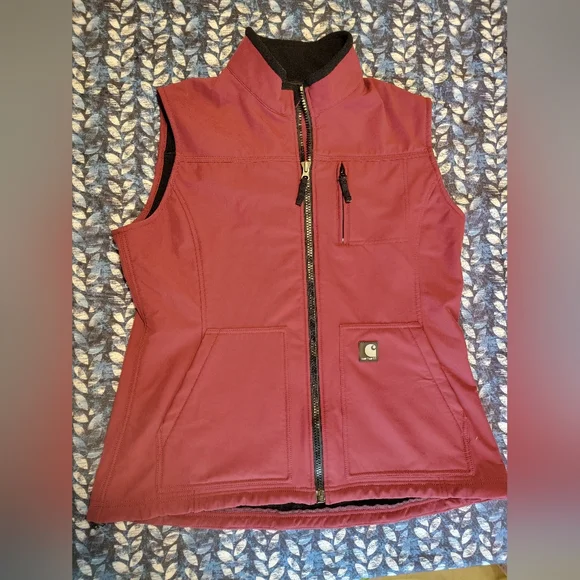 Womens XL Carharrtt Vest Burgundy - Picture 1 of 9